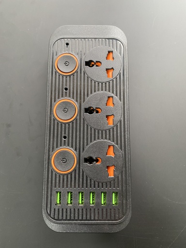 xLab 3 Universal Sockets + 6 USB - 1.5 Meters, Pure Copper Power Extension Board with 3 Individual Switches (XEC-A04USB)